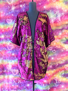 Golden Pink Dancing Queen Kimono