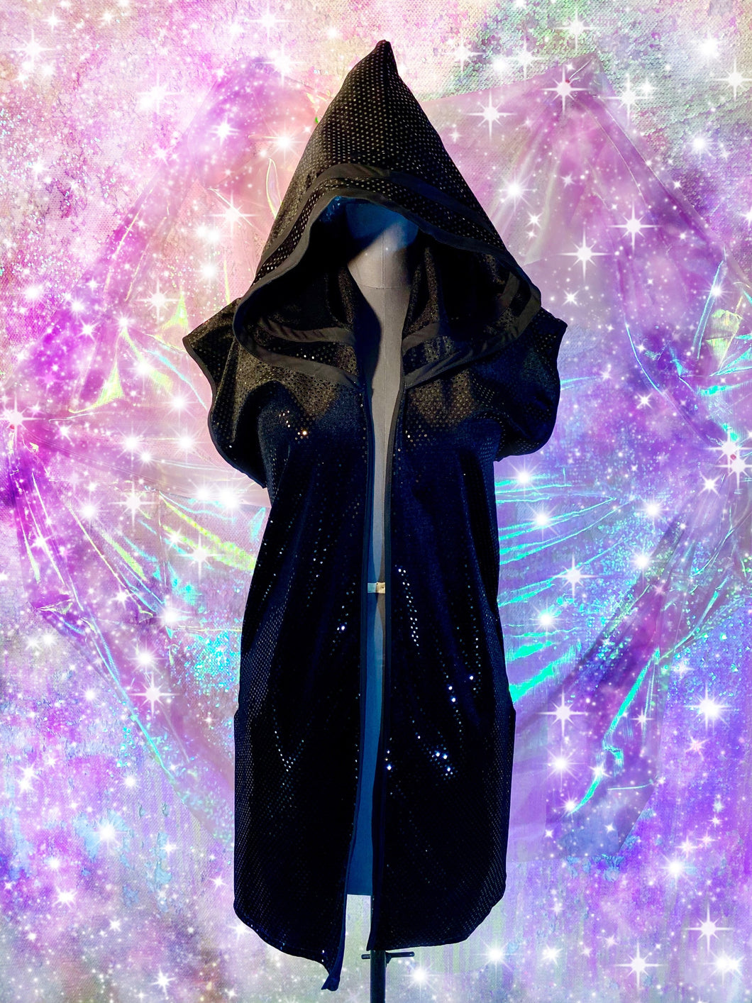 Black Velvet Warlock Cape