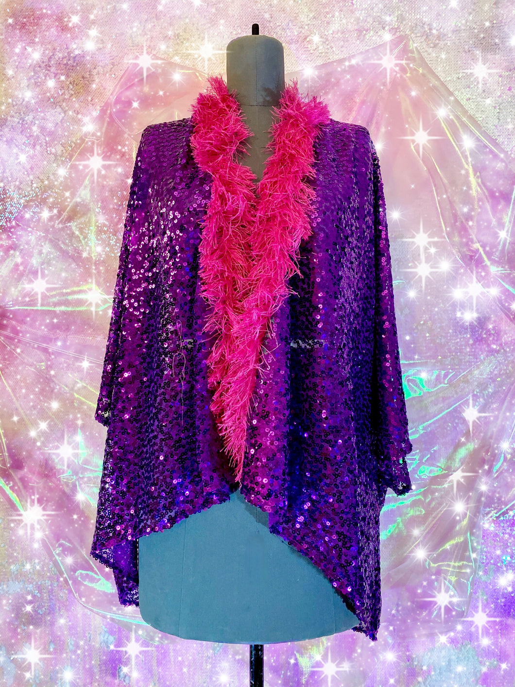 Purple Frou Frou Cape